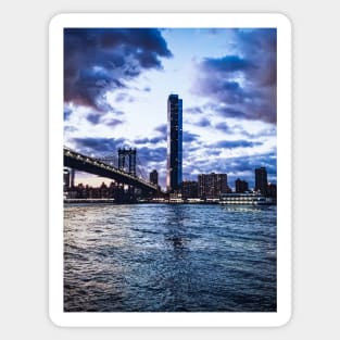 Sunset Skyline Dumbo Bridge Brooklyn NYC Sticker